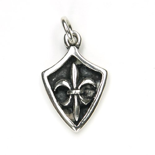 Drachensilber Fleur de Lys Schmuck Anhänger 925er Silber mittelalterliche Lilie Kettenanhänger Mittelalterlilie von Drachensilber