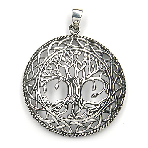 Drachensilber Keltischer Schmuck Lebensbaum Kettenanhänger 925 Silber Schmuck Mittelalter Silberschmuck Silberanhänger Gothic von Drachensilber