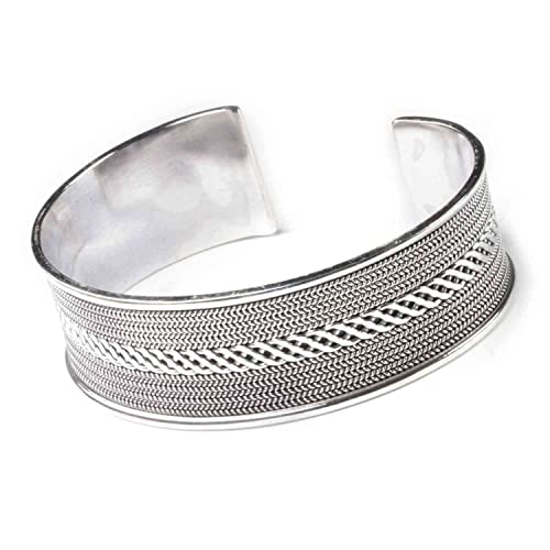 Toller Armreif Massive Wikinger Knoten Design 925 Silber Armschmuck Ø 6.5cm von Drachensilber