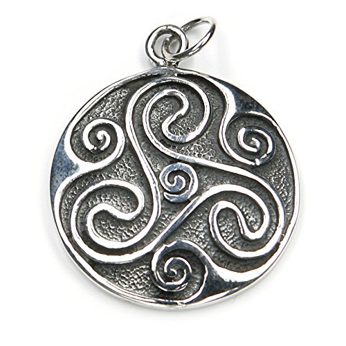 Drachensilber Triskel Silberanhänger Schmuck keltisches Triskelion Shild Anhänger 925 Silber Frauen Männer Mittelalter Schmuck von Drachensilber