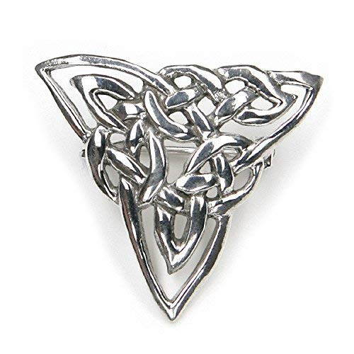 Drachensilber Keltenknoten Brosche 925 Silber massiv Gewandnadel Schließe keltisch Größe: 3cm, mittelalterlicher Schmuck von Drachensilber