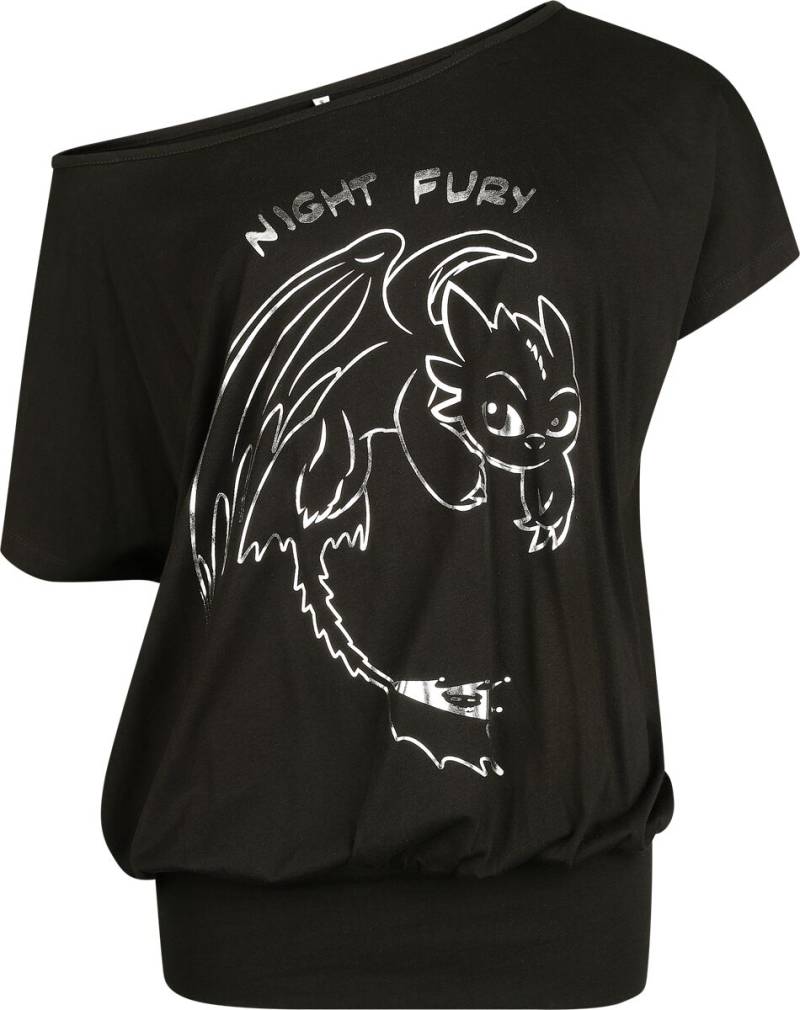 Drachenzähmen leicht gemacht Dragons - Night Fury T-Shirt schwarz in XXL von Drachenzähmen leicht gemacht