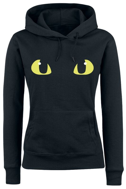Drachenzähmen leicht gemacht Kapuzenpullover - Dragons Toothless Shiny Eyes - S bis XXL - für Damen - Größe M - schwarz  - Lizenzierter Fanartikel von Drachenzähmen leicht gemacht