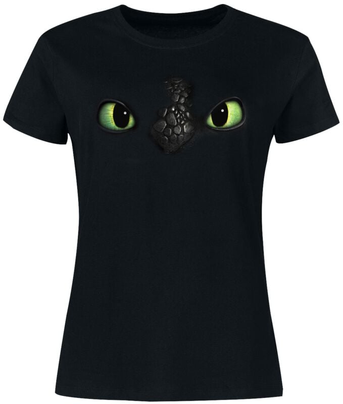 Drachenzähmen leicht gemacht Ohnezahn - Augen T-Shirt schwarz in XL von Drachenzähmen leicht gemacht