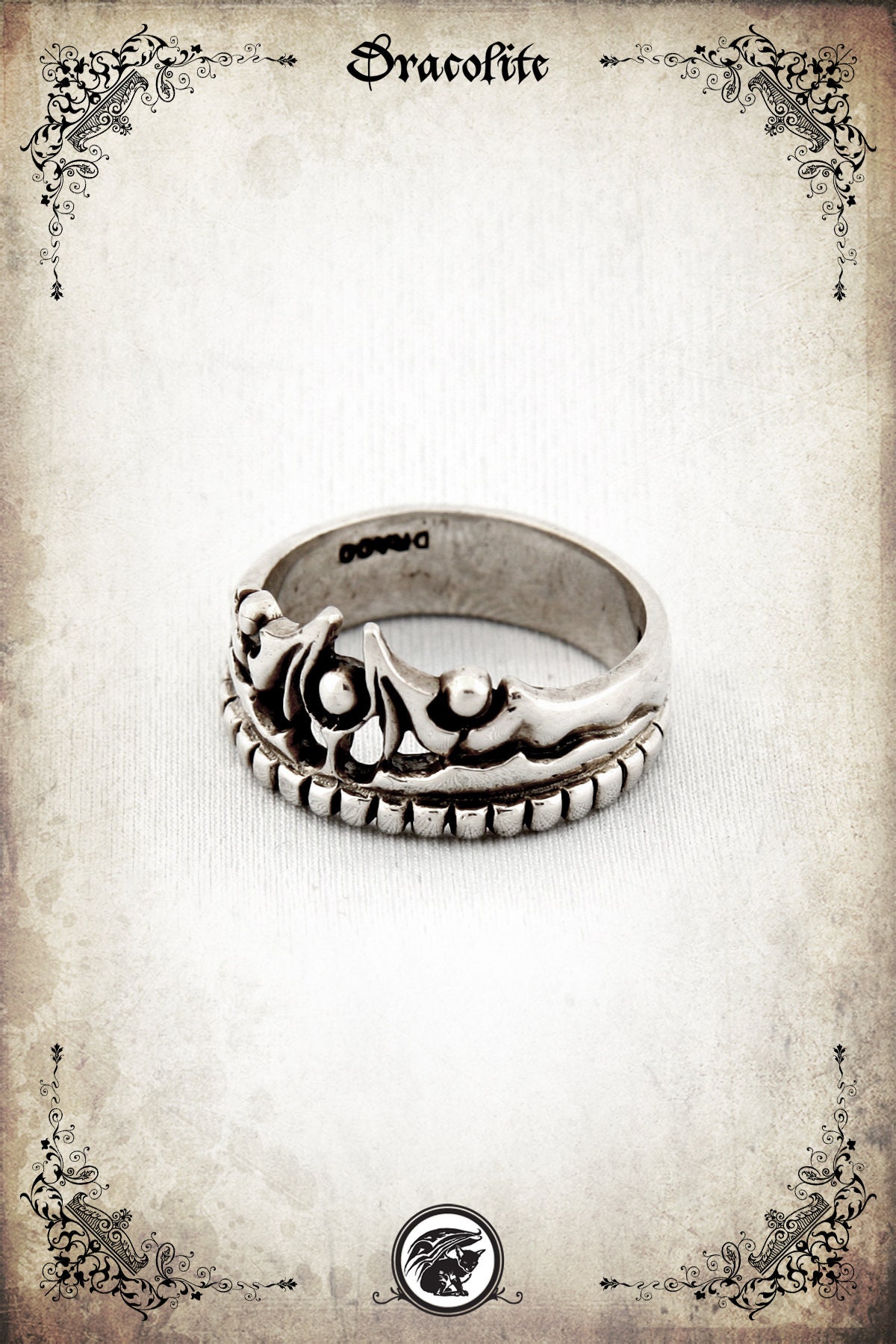 Charisma Mittelalter-Hochzeitsring - Sterlingsilber 925 von Dracolite