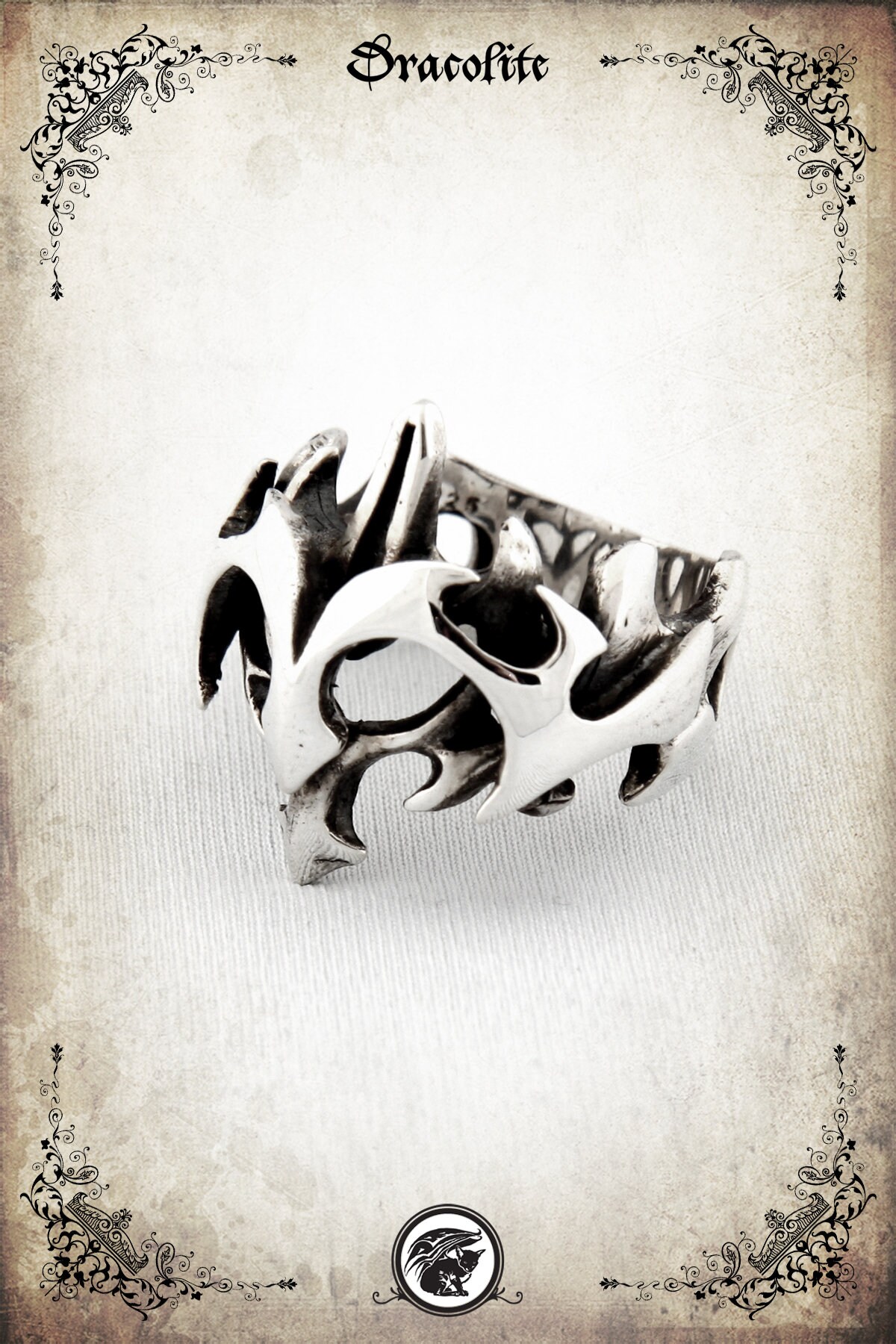 Dark Overlady Mittelalter Ring - Sterling Silber 925 von Dracolite