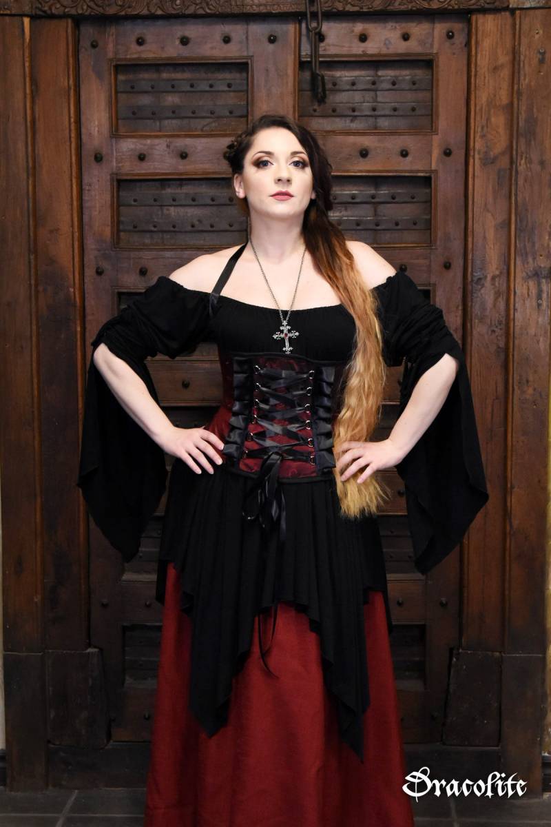 Déesse Bluse Mittelalter Kleidungsbluse - Gothic Hemd Für Larp, Fantasy, Kostüm Und Cosplay von Dracolite
