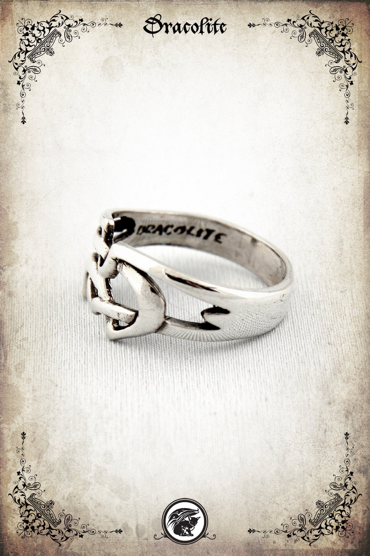 Drachen Mittelalter Ring - Sterling Silber 925 von Dracolite