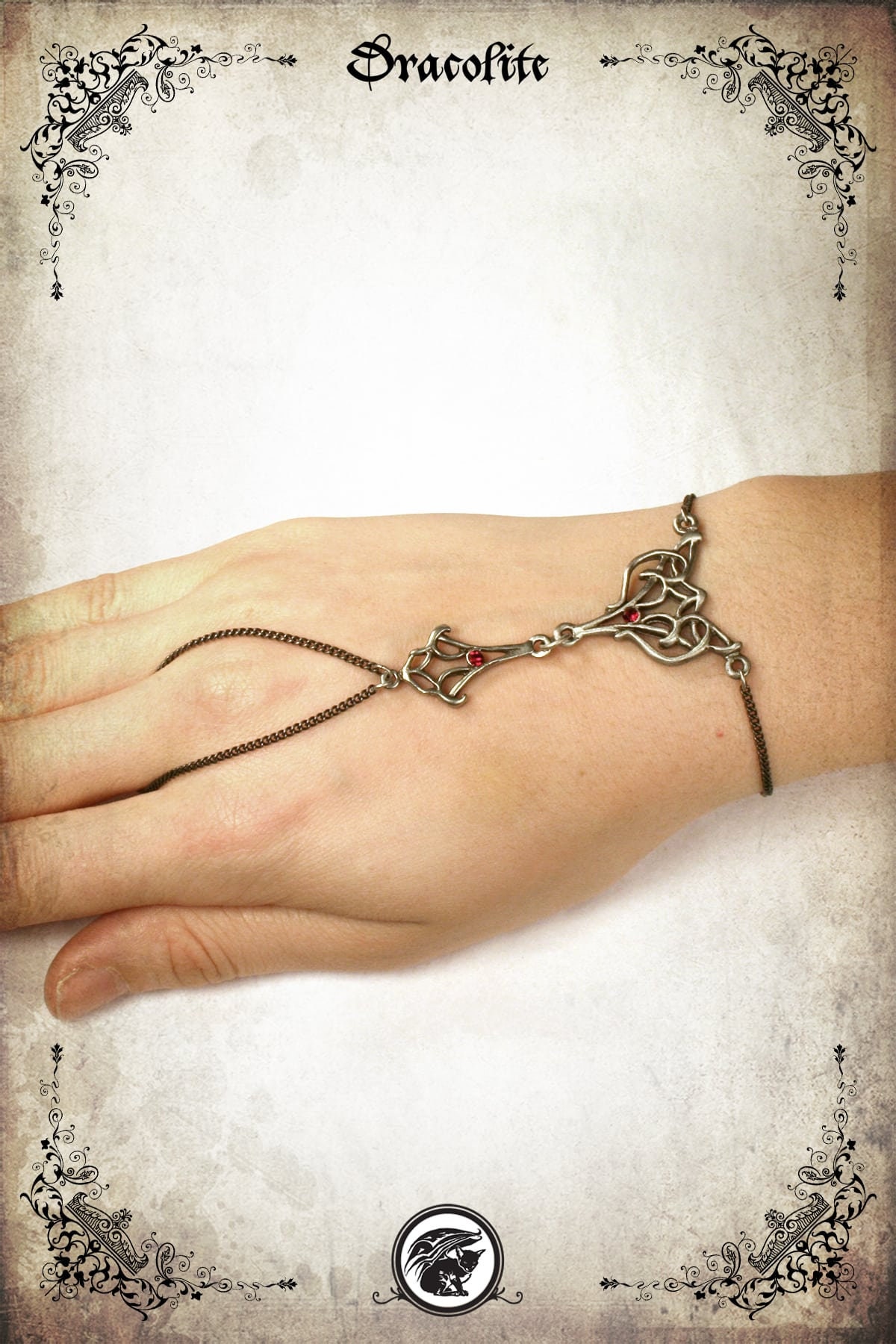 Drrider Mittelalter Armreif Schmuck - Handgefertigter Aus Dem Mit Swarovski von Dracolite