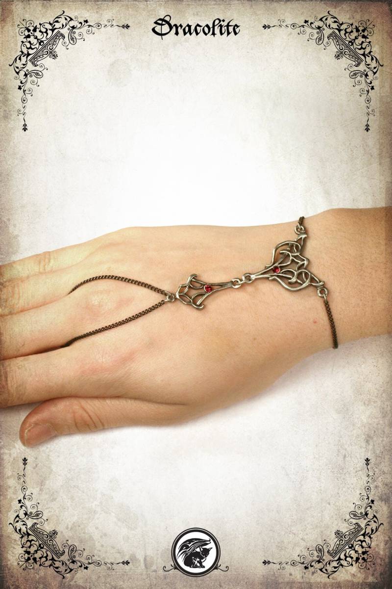 Drrider Mittelalter Armreif Schmuck - Handgefertigter Aus Dem Mit Swarovski von Dracolite