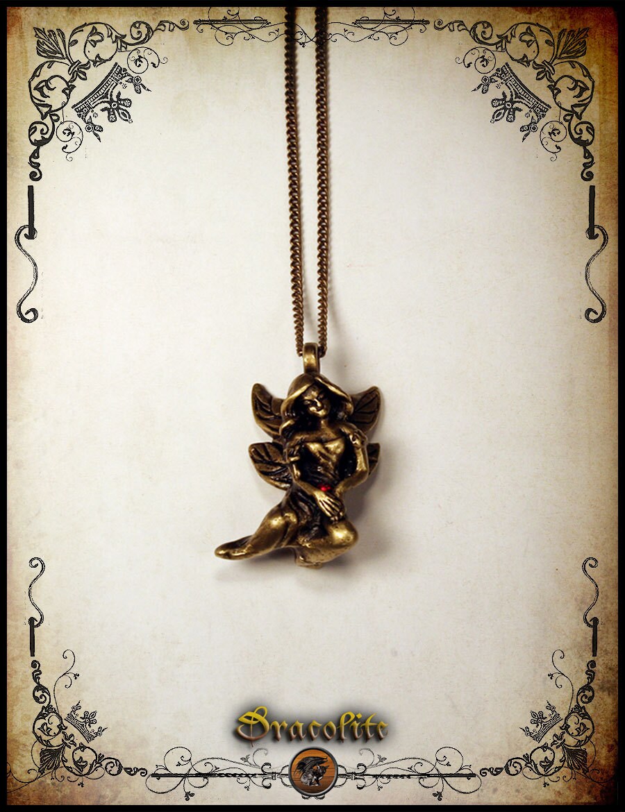 Fee Schmuck Mit Anhänger - Handgemachte Mittelalterliche Halskette Swarovski von Dracolite