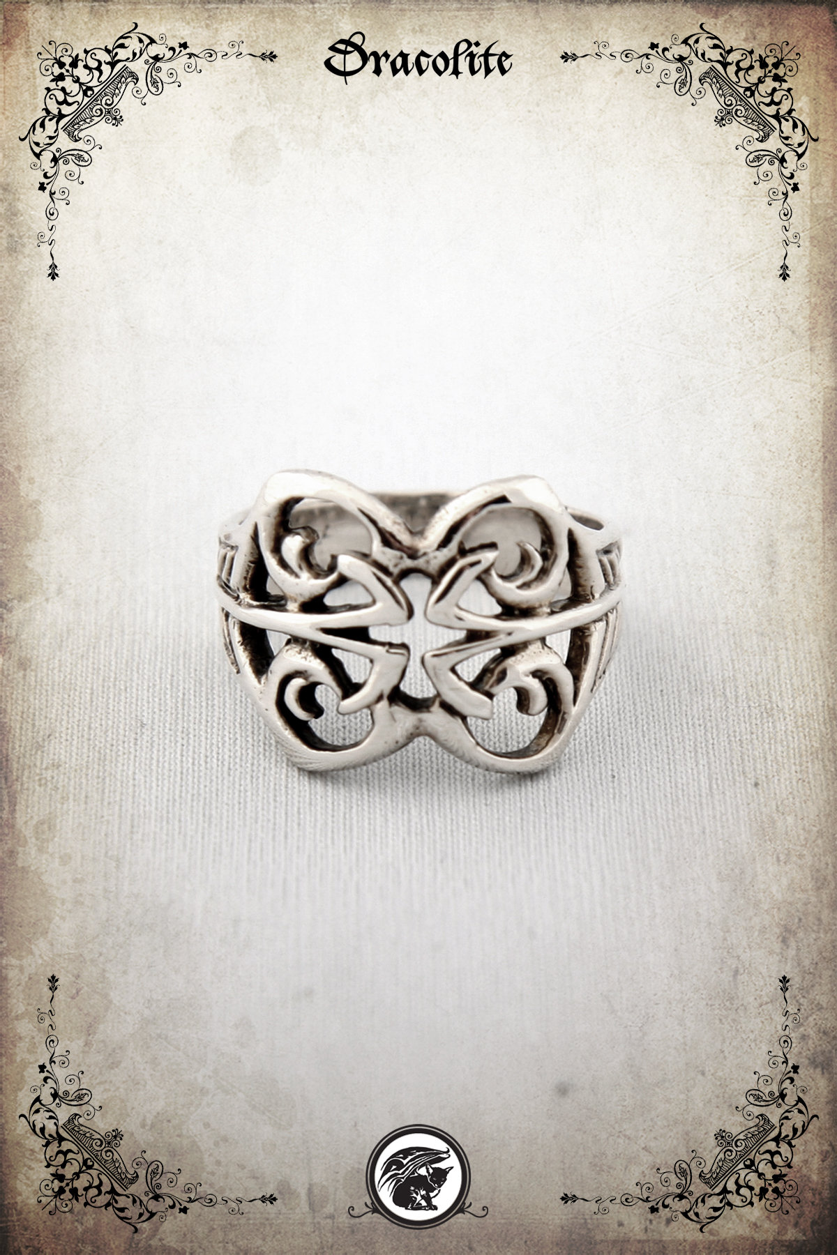 Firmament Mittelalter Ring - Sterling Silber 925 von Dracolite
