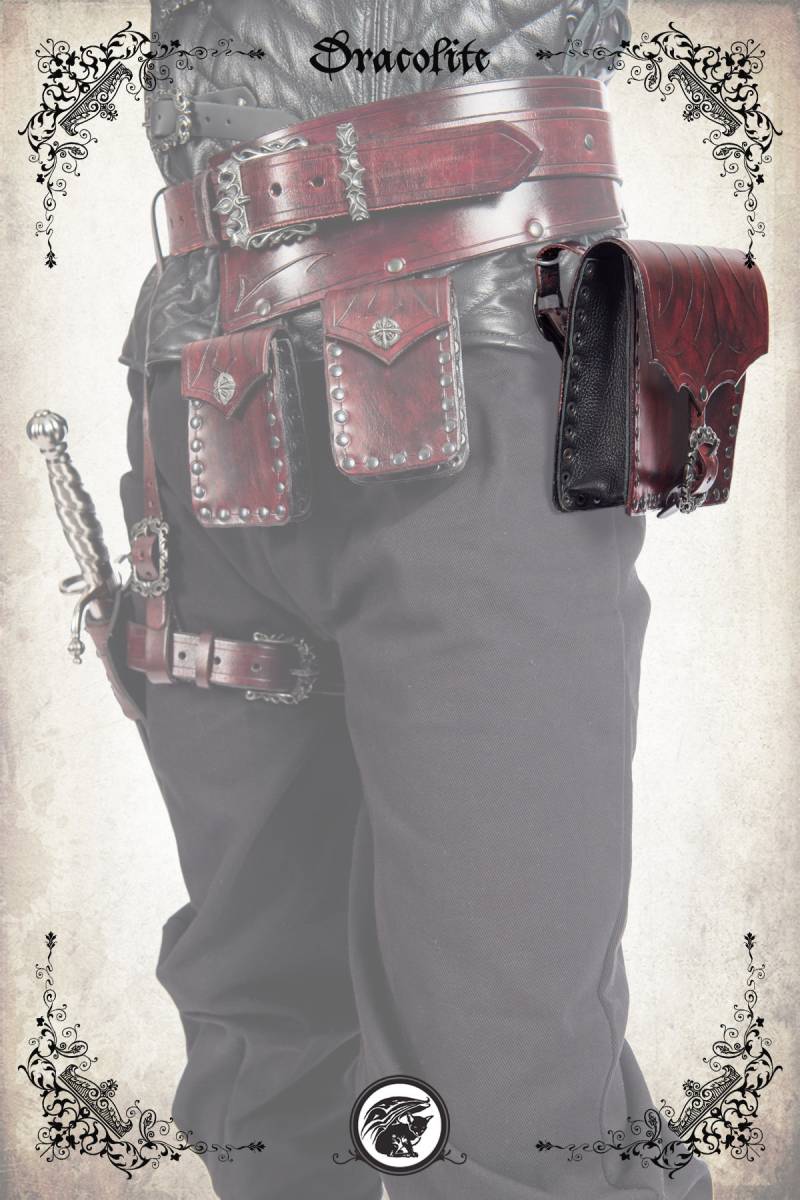 Große Schurke Ledertasche Für Larp, Action-Rollenspiel Und Cosplay von Dracolite