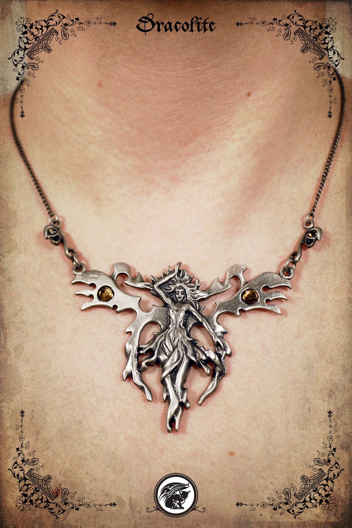 Handgemachte Halskette Mit Swarovski Anhänger - Steinen von Dracolite