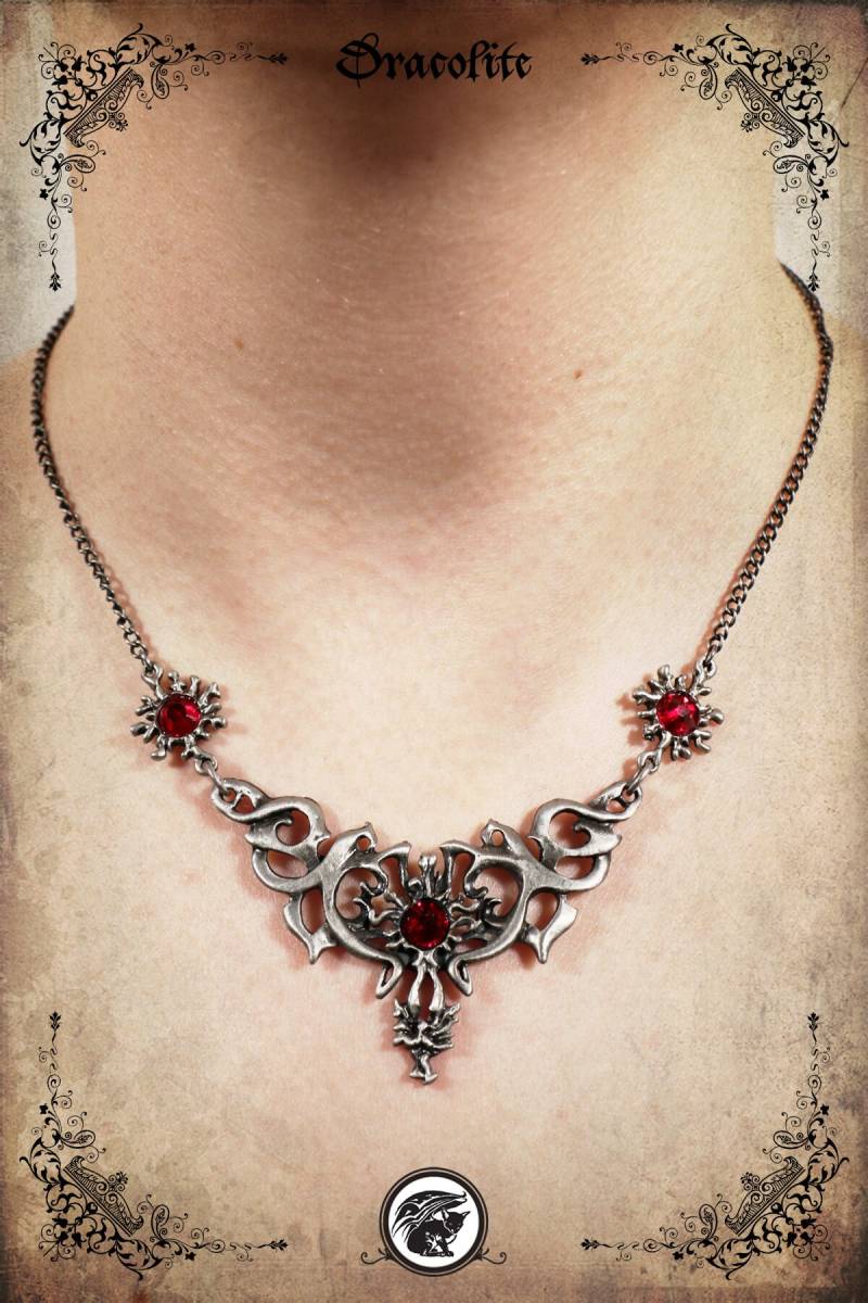 Hestia Halskette - Handgemachte Mittelalterliche Und Ohrringe Mit Swarovski von Dracolite