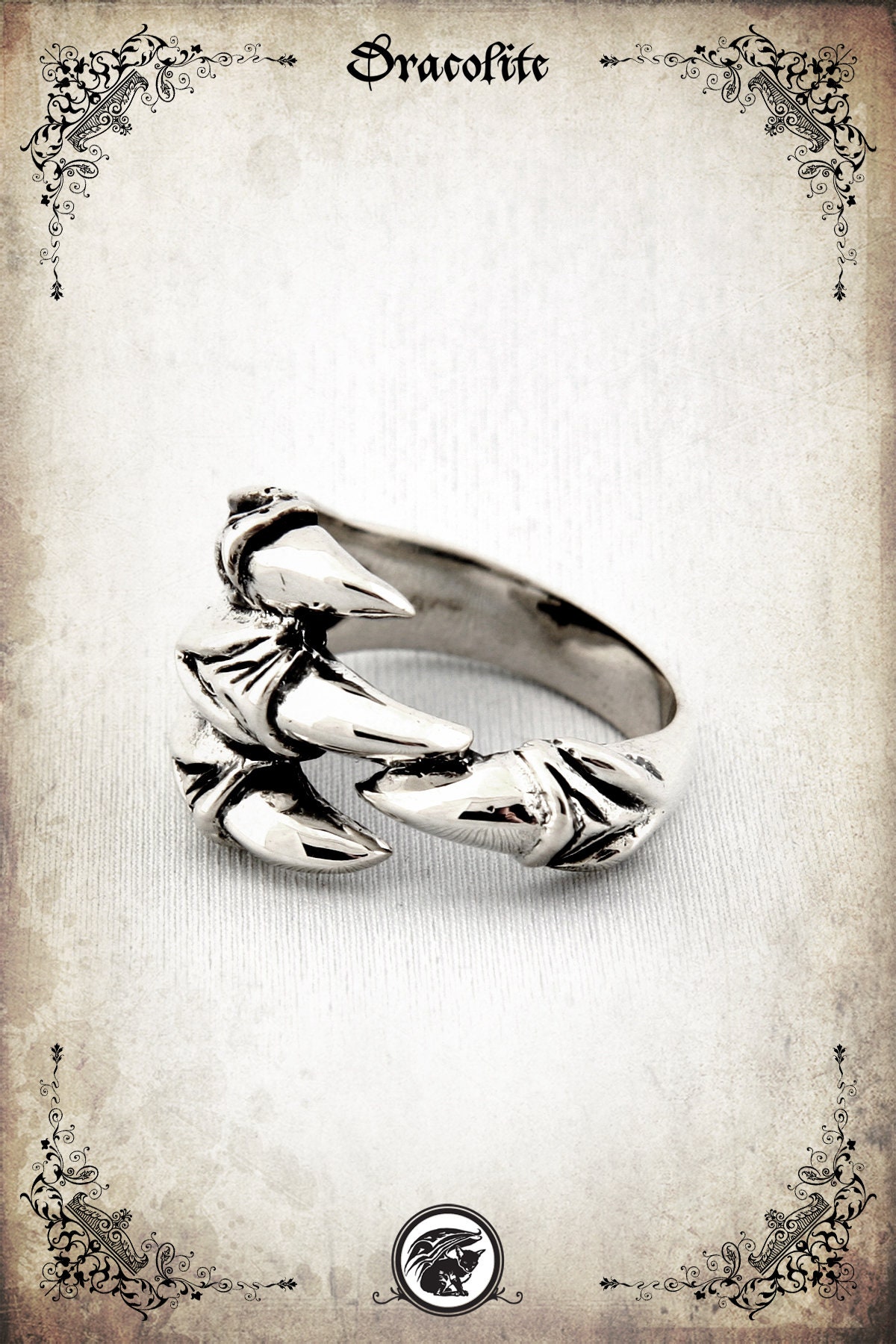 Kralle Mittelalterlicher Ring - Sterling Silber 925 von Dracolite