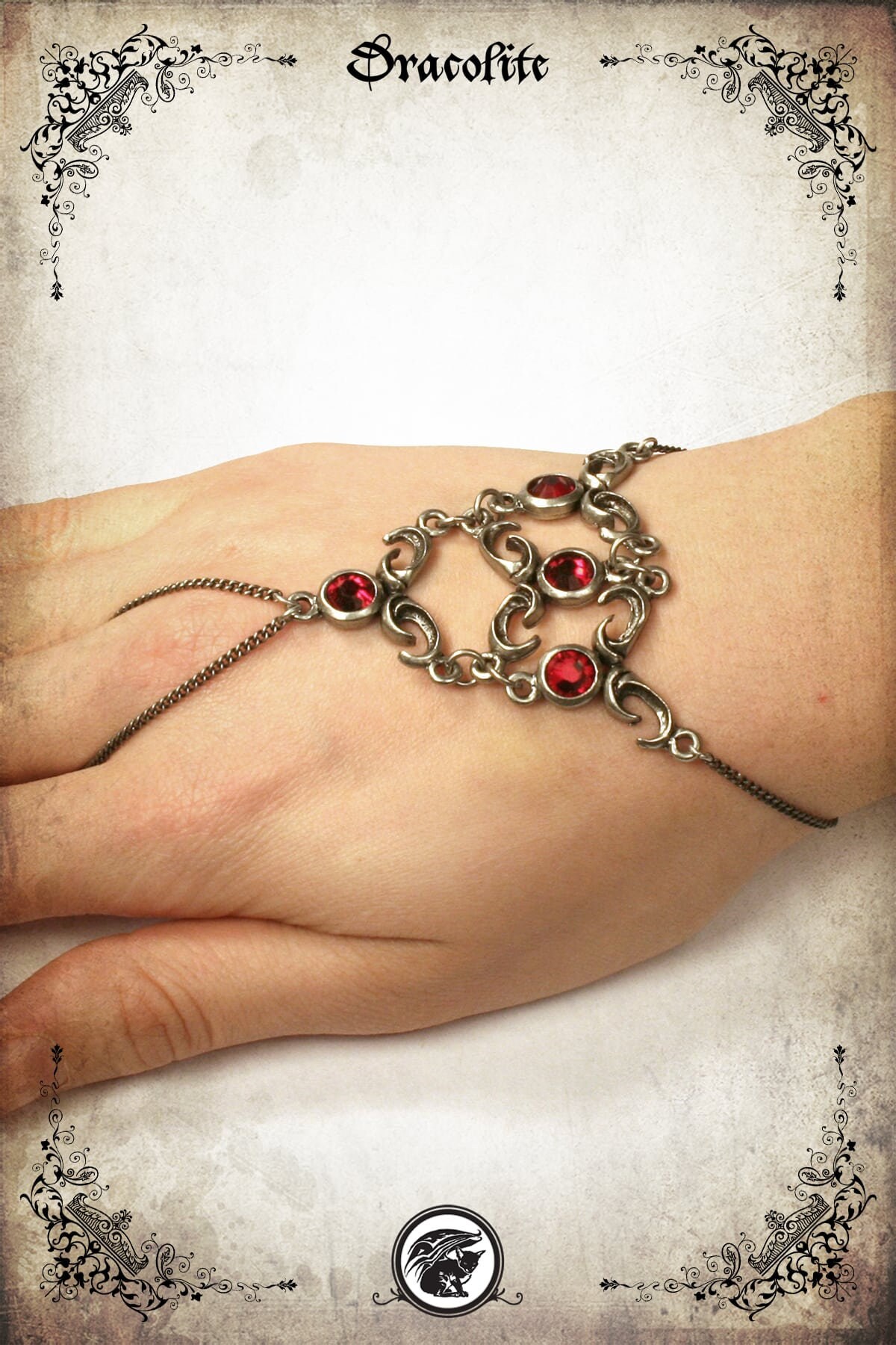 Mittelalterlicher Asmodee Armband Schmuck - Handgemachte Mittelalterliche Halskette Mit Swarovski von Dracolite