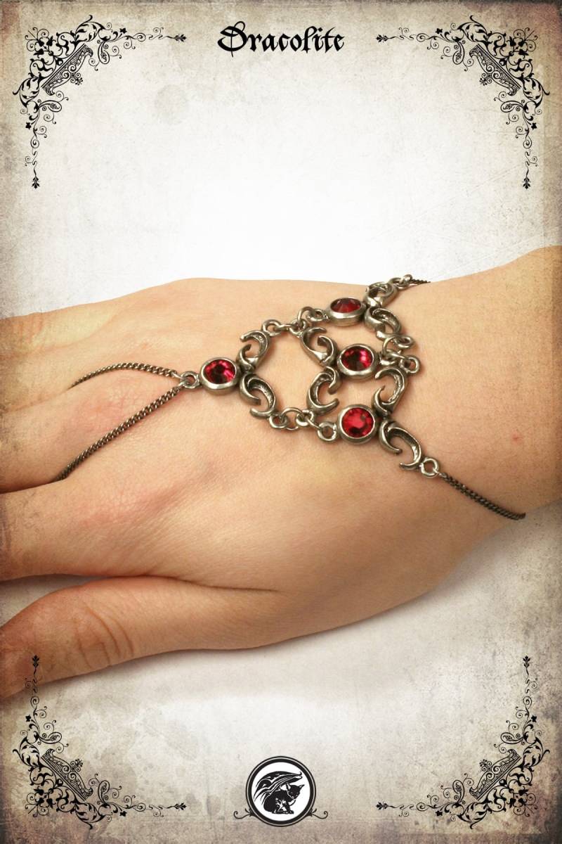 Mittelalterlicher Asmodee Armband Schmuck - Handgemachte Mittelalterliche Halskette Mit Swarovski von Dracolite