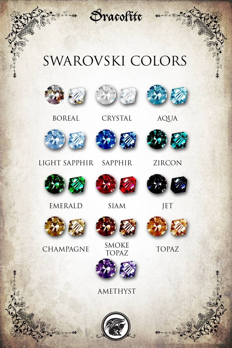 Mittelalter Elfen Ohrring Massives Sterling Silber - Handgemachter Schmuck Mit Swarovski von Dracolite