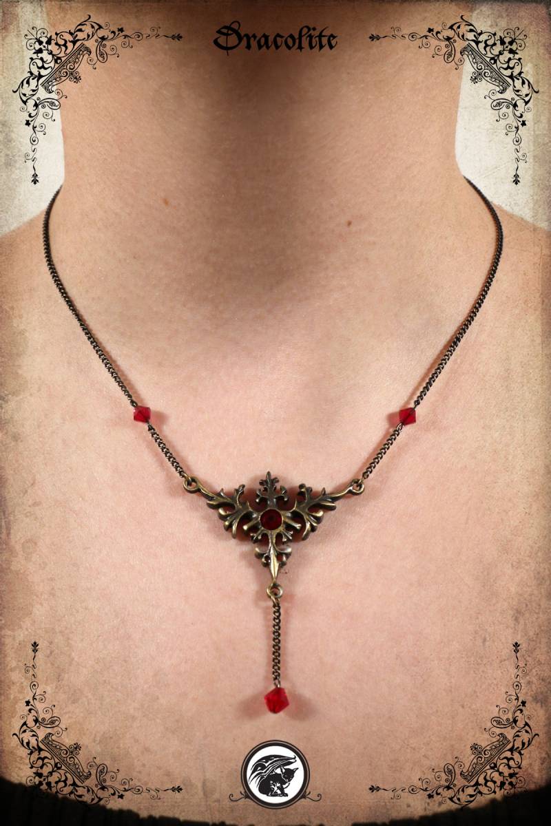 Mittelalterliche Schneeflocken-Kettenschmuck - Handgemachte Mittelalterliche Halskette Mit Swarovski von Dracolite