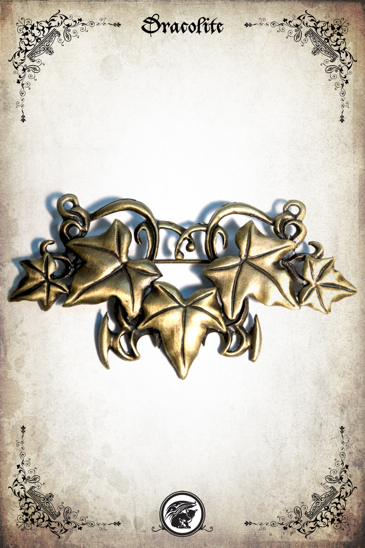 Mittelalterlicher Blatt Ostara Elfen Brosche Schmuck - Handgefertigter Aus Zinn Für Larp von Dracolite