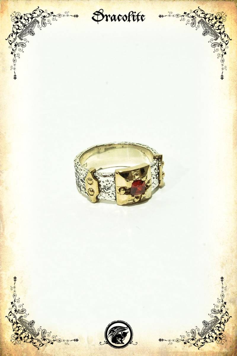 Mittelalterlicher Uther Ring - Mittelalterliche Hochzeit Sterling Silber 925 von Dracolite