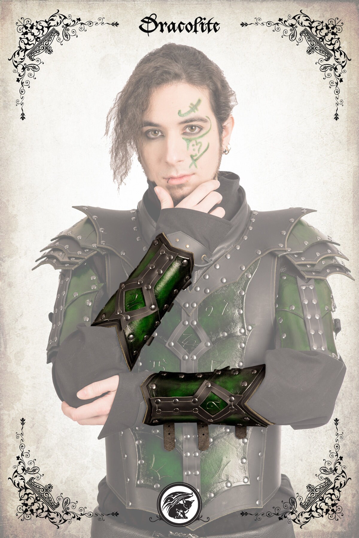 Runen Armschutz - Kriegerin Für Larp, Action-Rollenspiel Und Cosplay von Dracolite