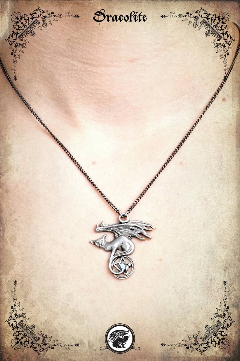 Salem On Pentagram Mittelalter Schmuck - Handgemachte Mittelalterliche Halskette Mit Swarovski von Dracolite