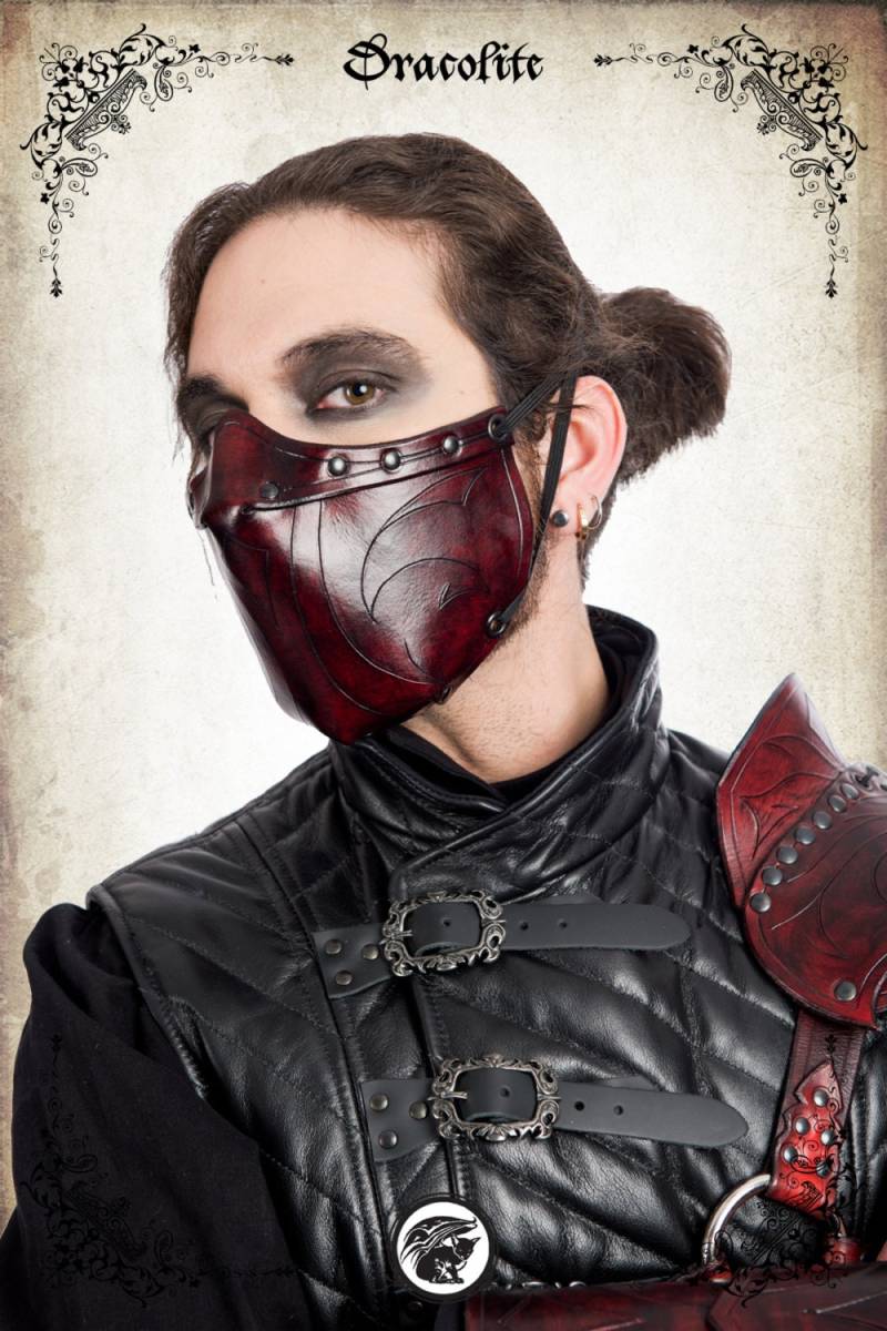 Schurke Maske Mit Gravur Für Larp, Action-Rollenspiel Und Cosplay von Dracolite