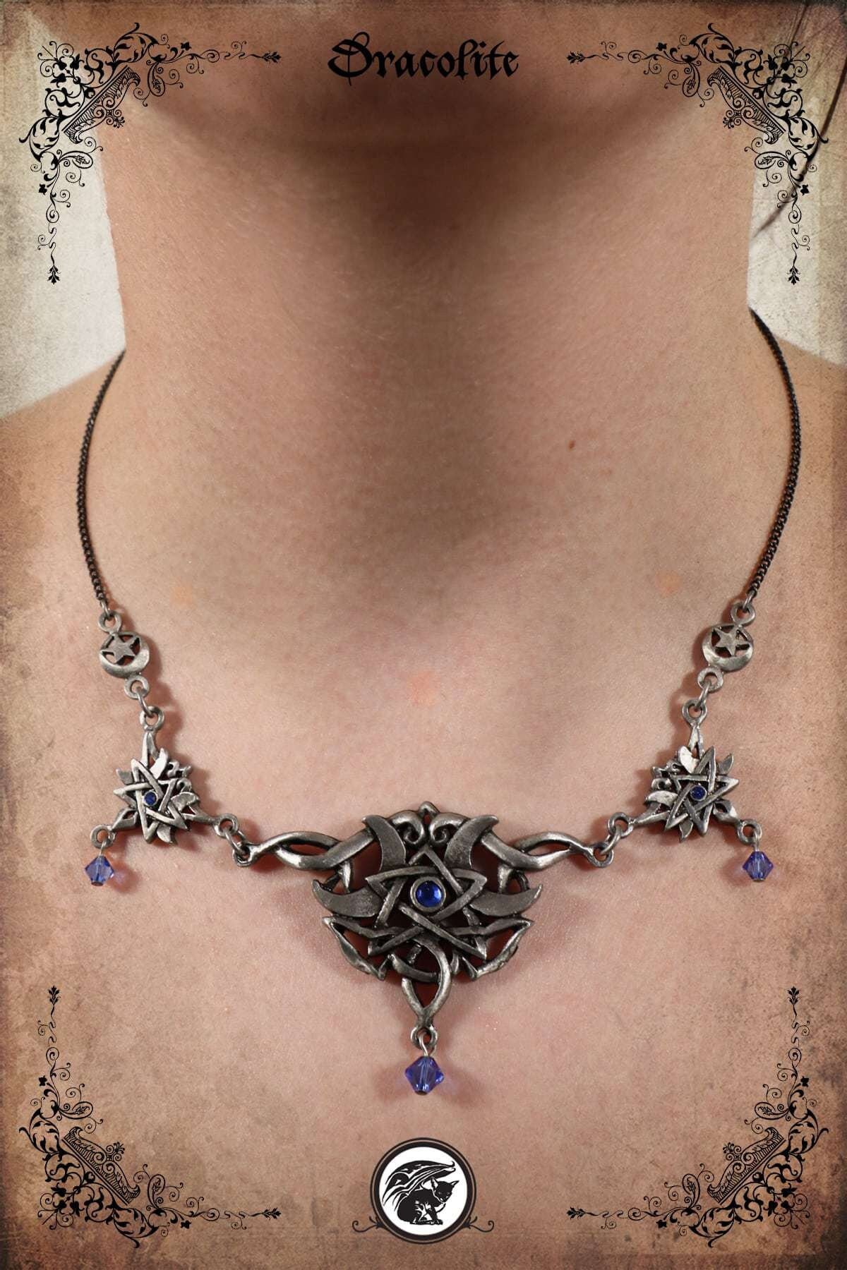 Selene Halskette - Handgemachte Mittelalterliche Und Ohrringe Mit Swarovski von Dracolite