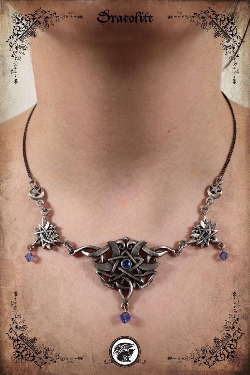 Selene Halskette - Handgemachte Mittelalterliche Und Ohrringe Mit Swarovski von Dracolite