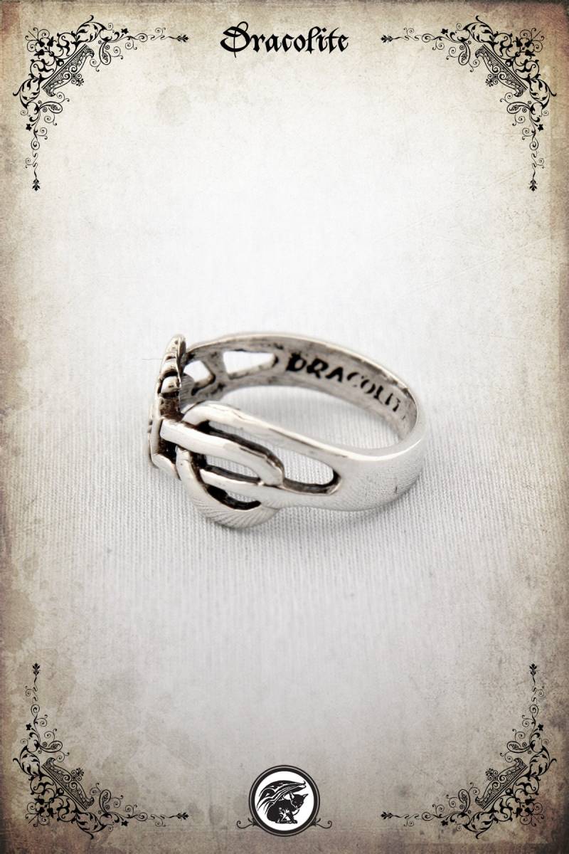 Silberblätter Mittelalter Ring - Sterling Silber 925 von Dracolite