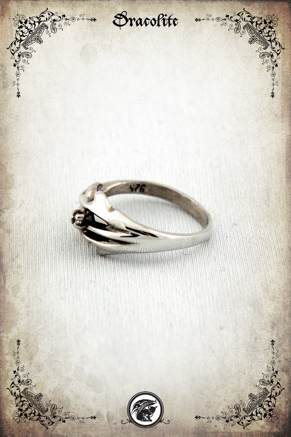 Silberfunke Mittelalter Ring - Sterling Silber 925 von Dracolite