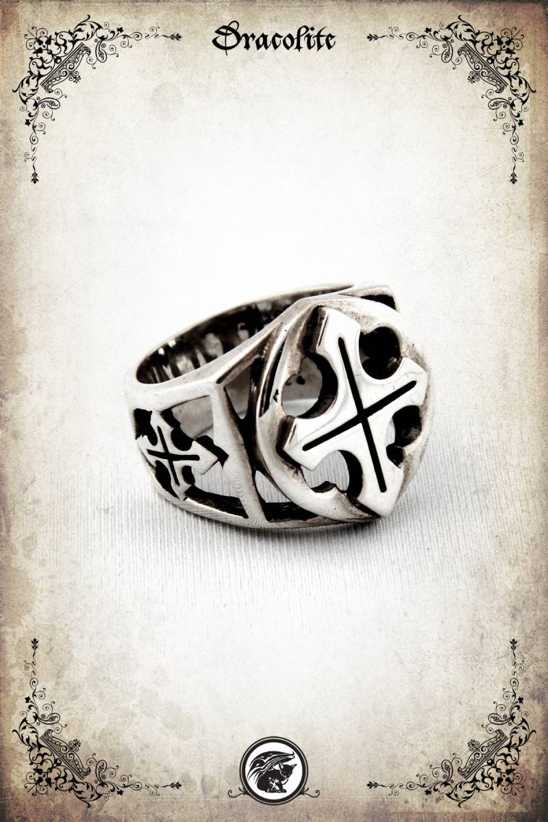 Tempelritter Mittelalter Ring - Sterling Silber 925 von Dracolite