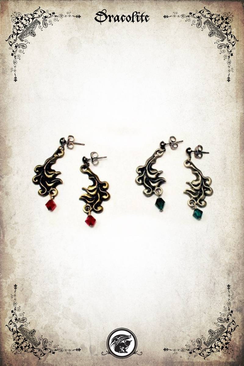 Victorian Mina Halskette Schmuck - Handgemachte Mittelalterliche Und Ohrringe Mit Swarovski von Dracolite