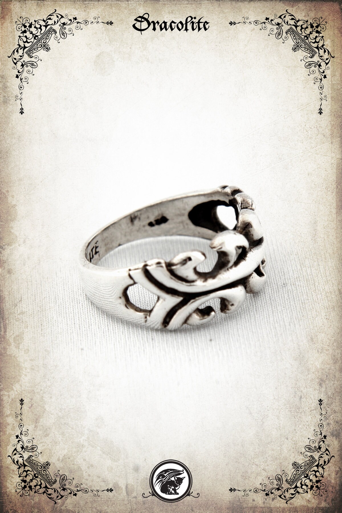 Wildbach Mittelalter Ring - Sterling Silber 925 von Dracolite