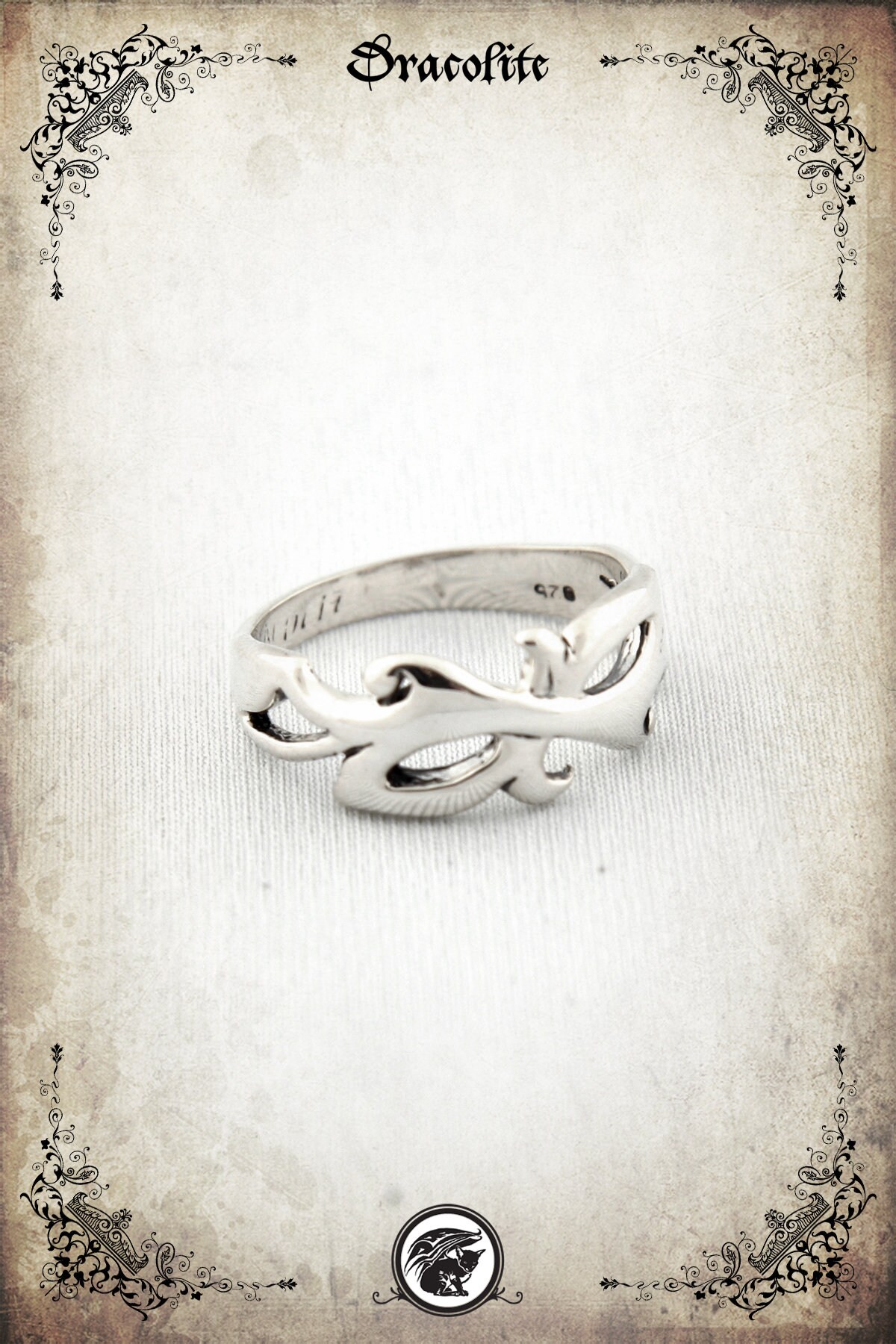 Wind -Mittelalter-Ring - Sterling Silber 925 von Dracolite