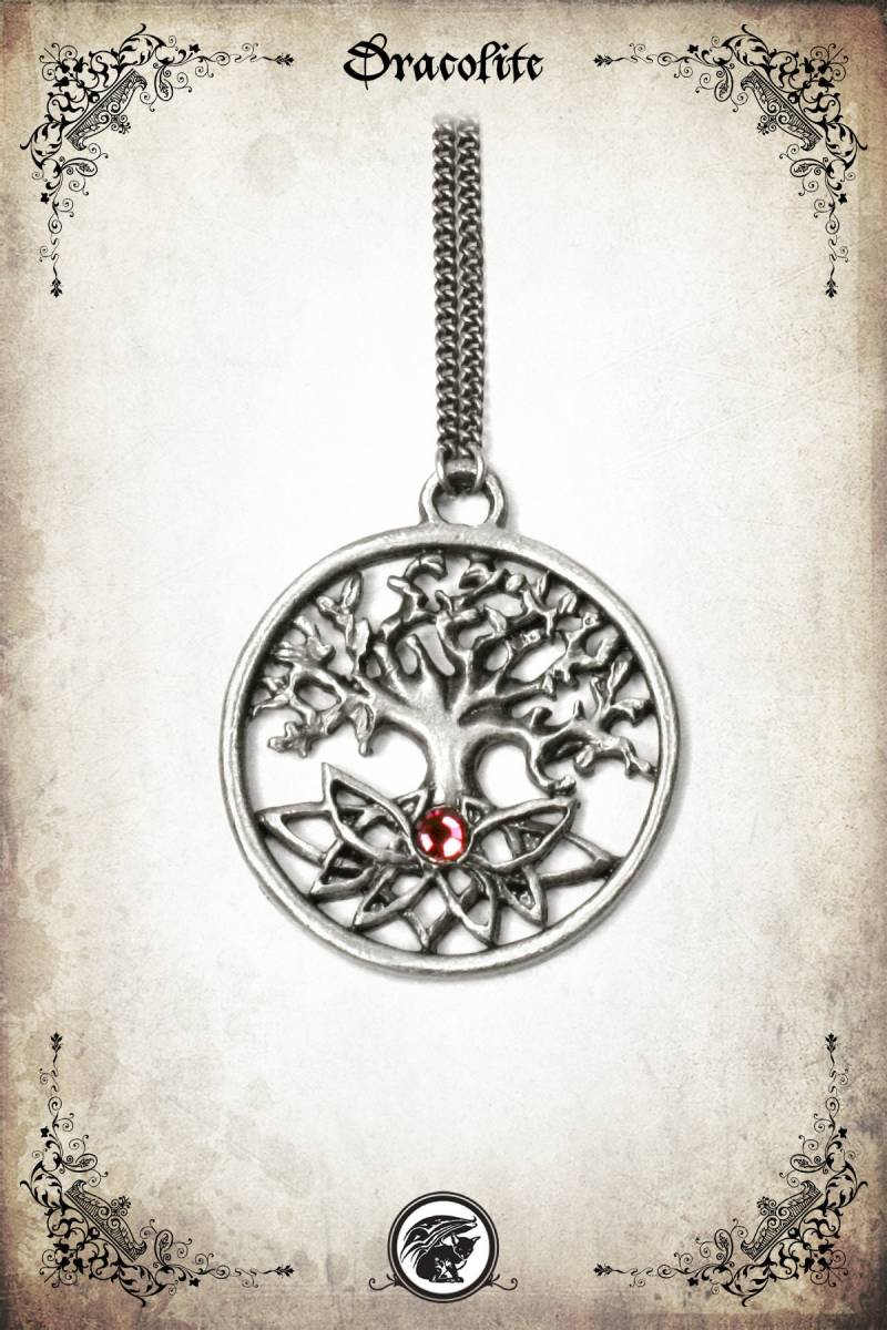 Yggdrasil Anhänger Baum Des Lebens Wikinger Schmuck - Handgemachte Mittelalterliche Halskette von Dracolite