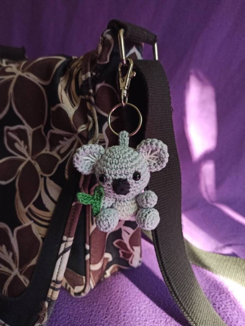 Koala Anhänger Gehäkelt, Schlüsselanhänger, Taschendeko Gehäkelt von Dracostube