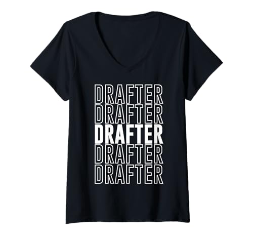 Damen Zeichner T-Shirt mit V-Ausschnitt Damen Zeichner T-Shirt mit V-Ausschnitt von Drafter Apparel