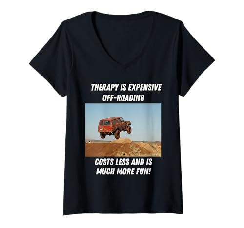 Damen Professionelle Hilfe ist teuer, Off-Roading-Kosten weniger T-Shirt mit V-Ausschnitt von Drag Racing Professional Help Fun for Speed Lovers