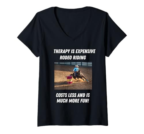 Damen Professionelle Hilfe ist teuer Fassrennen kostet weniger T-Shirt mit V-Ausschnitt von Drag Racing Professional Help Fun for Speed Lovers
