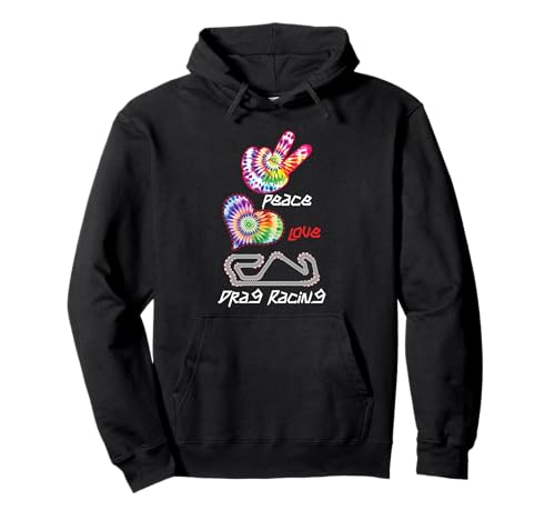 Drag Racing Rennwagen für Mädchen im Retro-Look Peace Love Drag Pullover Hoodie Drag Racing Rennwagen für Mädchen im Retro-Look Peace Love Drag Pullover Hoodie von Drag Racing Race Car Girl Peace Love Drag