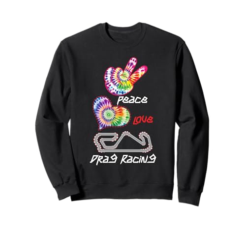 Drag Racing Rennwagen für Mädchen im Retro-Look Peace Love Drag Sweatshirt Drag Racing Rennwagen für Mädchen im Retro-Look Peace Love Drag Sweatshirt von Drag Racing Race Car Girl Peace Love Drag