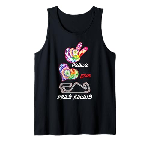 Drag Racing Rennwagen für Mädchen im Retro-Look Peace Love Drag Tank Top Drag Racing Rennwagen für Mädchen im Retro-Look Peace Love Drag Tank Top von Drag Racing Race Car Girl Peace Love Drag