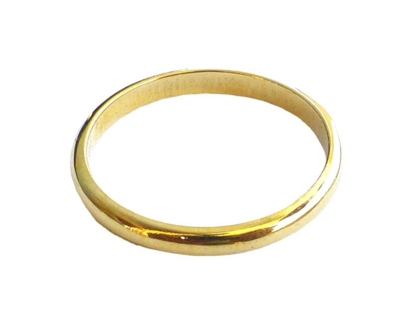 Geschwungener Ehering Aus 18K Gelbgold - Handgemachter Edler Schmuck von DragatakisJewellery