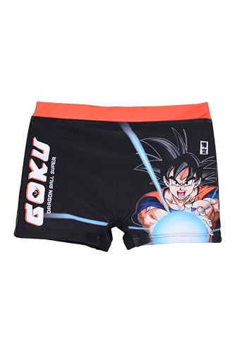 Dragon Ball Z Badeanzug für Jungen, Goku Badeshorts, Kinder Badehose, Größen 4 bis 10 Jahre (DE/NL/SE/PL, Alter, 6 Jahre, Regular, Schwarz) von Dragon Ball Z