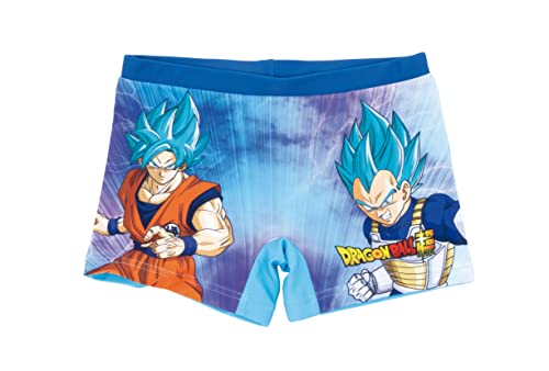 Dragon Ball Z Badeshorts für Jungen, Badehose für Kinder, Jungen Slips, Boxer-Badeanzug, Super Saiyan Badeshorts, Größe 4 Jahre, Blau von Dragon Ball Z