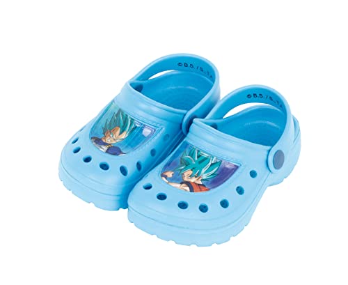 Dragon Ball Z Clogs für Jungen, Sandalen Goku und Super Saiyan, Sommersandalen, Größe EU 24/25 | Blau von Dragon Ball Z