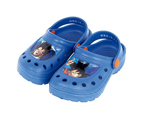 Dragon Ball Z Clogs für Jungen, Sandalen Goku und Super Saiyan, Sommersandalen, Größe EU 26/27 | Dunkelblau von Dragon Ball Z